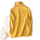 Wool 2026 Autumn And Winter New Women's Clothing Daisies High-Collar Loose Lazy Knitted Knitted Sweater