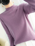 Wool Half-High Collar 2026 Autumn And Winter New Women's Short-Case Korean Version Of The Knitted Bottom Sweater