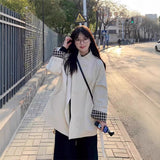 White Windwear Women's Little Men 2025 New Early Autumn Design Senses Super-Looking British Style Short Coat