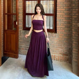 Korean Pure Hot Babes Style Chest T-Shirt Top Women 2026 Summer New Slim Slim Temperament Long Dress Suit