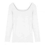 Plus Velvet Thick Square Collar Bottomed Bottomed Women's Spring And Autumn Winter Folded And Put On The 2025 New Long-Sleeved T-Shirt To Keep Warm Tops