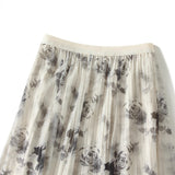 Art Tie Dye Printing Net Yarn Temperament Skirt Skirt Women Spring And Summer New High-Waist A Skirt D6618
