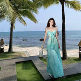 Seaside Beach Resort Wind Hanging Dress Women 2026 Summer Take Pictures Of The Back Sexy Dress
