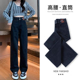 Black High-Waisted Straight Jeans Women Autumn And Winter Trend New With Velvet Pear Shape Narrow Version Of Thin Leggings