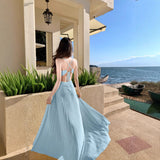 Designing A Sense Of Seaside Vacation Side-Of-Scaring Sling Skirt Beach Skirts Long Gentle Wind Beautiful Seaside Wearing Beach Skirt