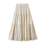 French Texture Hollow Hem Design Half-Dress Dress Women 2025 Autumn New A Word Thin Cake Skirt 2611