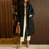 The New Temperament Of The Autumn And Winter 2025 Long Coat Women's Wool, The Thin Shirt Of The Women's Coat