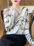 Lyselle Tians 2026 Spring And Summer Ms. Tie-Dye Short Leisure Collar Long-Sleeved Bottoming Shirt Try To Catch Up Jacket