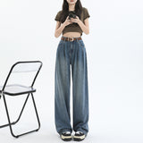 Narrow Version Of Broad-Legged Jeans Women's Spring And Summer 2025 Trend With New Small High-Waisted Loose-Rloan Straight Trousers