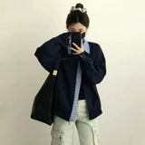 Super Good-Looking Check-Colored Jacket Women's Autumn And Winter 2026 New Retro Fake Two Splicing Loose Leisure Jacket Tide