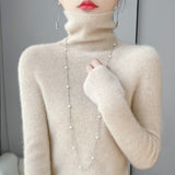 Wool Blended 2026 Autumn And Winter New Women's First-Line Ready-Up Pile High-Collar High-Collar To Keep Warm Knitted Bottom Sweater