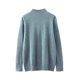 Line Ready-Wear 100% Pure Wool 2026 Autumn And Winter New Men's Loose Half-High-Neck Solid Color Knitted Sweater