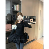 Ballet Lace Under The Long-Sleeved T-Shirt Girl Spring And Autumn New Niche Design Feeling Stacked With A Bottoming Shirt