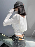 Sweet Cool Hottie Sexy Long-Sleeved Hooded T-Shirt With Short Sunscreen Leisure Thin Umbilion Spousal Hooded Blouse Spring And Summer