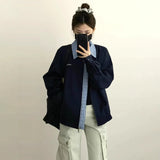 Super Good-Looking Check-Colored Jacket Women's Autumn And Winter 2026 New Retro Fake Two Splicing Loose Leisure Jacket Tide