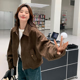 Maillard Short Slipvelvet Women's Spring And Autumn Dress 2025 Retro Lazy F Wind And Cool And Leather Jacket Jacket