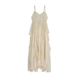 Fairy Dress With Dress Seaside Vacation Dress Summer Beach Sling Skirt Dress New Apricot Sanya