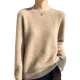 Exploding Wool Blending 2026 Autumn And Winter New Women's Round-Neck Short Classic Tie Warm Knitted Bottom Sweater