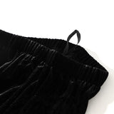 Velvet Folded Skirt Dress 2025 Autumn And Winter New Black High-Waist Temperament 100 Folded Half Skirt 6653