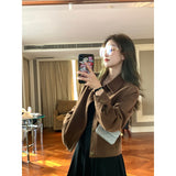 Millard Slipvelvet Jacket Women's Short 2025 New Spring And Autumn Retro Loose Small Thin Jacket Top