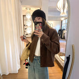 Millard Slipvelvet Jacket Women's Short 2025 New Spring And Autumn Retro Loose Small Thin Jacket Top