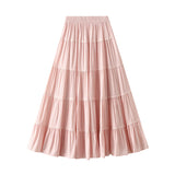 High-Waisted Cake Skirt Half-Dress Girl Spring And Summer New Umbrella Skirt Lace Lace A-Word Dress 9078