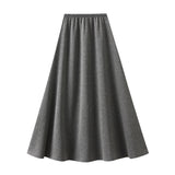 Grey Half-Dress Woman 2025 Spring And Autumn In The Long Fishtail Bag Ass Skirt Small A Word Dress 9131