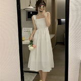 French Style Tie Sling Dress Summer Girl 2025 New Design Sense Niche Waist Thin Temperament Skirt