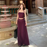 Korean Pure Hot Babes Style Chest T-Shirt Top Women 2026 Summer New Slim Slim Temperament Long Dress Suit