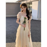 French High-End Temperament Famous New Gentle Dress Showing Skinny Little Fairy Pink Dress Summer