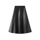 Vintage Port Style Skirt Half Dress Woman 2025 Autumn And Winter High-Waist Temperament Medium Long A-Word Bag Hip Umbrella Skirt Q801