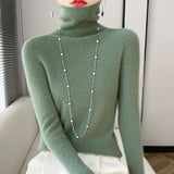 Wool Blended 2026 Autumn And Winter New Women's First-Line Ready-Up Pile High-Collar High-Collar To Keep Warm Knitted Bottom Sweater
