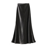 Silk Luster Fishtail Half Dress Woman Autumn High-End Temperament Dress With Absin And Ab Bread Ass Skirt A9962