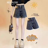 Cowboy Shorts Women's Summer 2025 New High-Rise Loose-Fitting Thin Small-Legged Broad-Legged Hot Pants