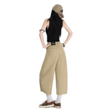 Vintage Loose Broad Legs Hanging Seven-Point Pants 2025 Spring And Summer New Thin Straight Jeans Women
