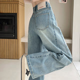 Knives Denim Broad Leg Pants Women's Trend With New Modified Leg Type Autumn And Winter Loose Broad Leg Pants