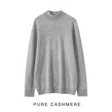 Line Ready-Wear 100% Pure Wool 2026 Autumn And Winter New Men's Loose Half-High-Neck Solid Color Knitted Sweater