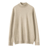 Line Ready-Wear 100% Pure Wool 2026 Autumn And Winter New Men's Loose Half-High-Neck Solid Color Knitted Sweater