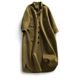 The New Temperament Of The Autumn And Winter 2025 Long Coat Women's Wool, The Thin Shirt Of The Women's Coat