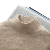 Line Ready-Wear 100% Pure Wool 2026 Autumn And Winter New Men's Loose Half-High-Neck Solid Color Knitted Sweater