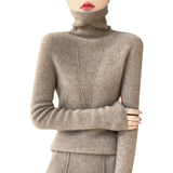 Wool Blended 2026 Autumn And Winter New Women's First-Line Ready-Up Pile High-Collar High-Collar To Keep Warm Knitted Bottom Sweater