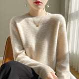 Exploding Wool Blending 2026 Autumn And Winter New Women's Round-Neck Short Classic Tie Warm Knitted Bottom Sweater