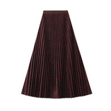 National Style Print 100 Rial Skirt Women 2025 Spring New Slimy Skirt Hanging High Waist A Long Skirt 8926