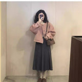 Pink Short This Coat Woman 2025 Autumn And Winter New Korean Small Man Temperament Small Fragrant Wind Hair Coat Tide