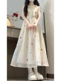 Sweet Wind Bow Tie With Hanging Neck Sling Dress Female Students Summer Super Fairy Waist Thin Fairy Dress