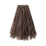 2025 Net Dress Cake Skirt Skirt Super Fairy Hanging Yarn Dress Princess Skirt Pink Sea Grass Skirt Autumn 030303