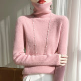 Wool Blended 2026 Autumn And Winter New Women's First-Line Ready-Up Pile High-Collar High-Collar To Keep Warm Knitted Bottom Sweater
