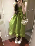 Bohemian Asian Style Suit Green Tud Dress Women Summer Design Small Many Pamine Skirt Women