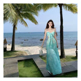 Seaside Beach Resort Wind Hanging Dress Women 2026 Summer Take Pictures Of The Back Sexy Dress