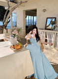 Designing A Sense Of Seaside Vacation Side-Of-Scaring Sling Skirt Beach Skirts Long Gentle Wind Beautiful Seaside Wearing Beach Skirt